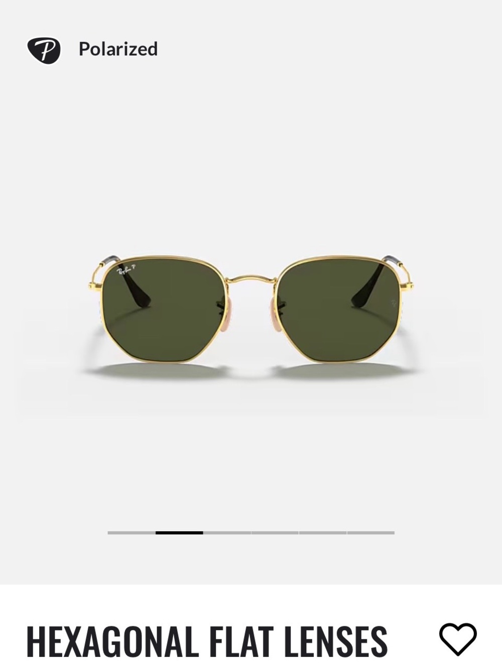 Ray-Ban Gold Frame Sunglasses with Green Lenses